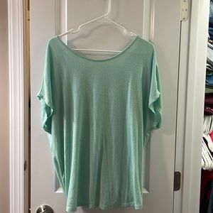 Cute mint green shirt with strappy cut out back
